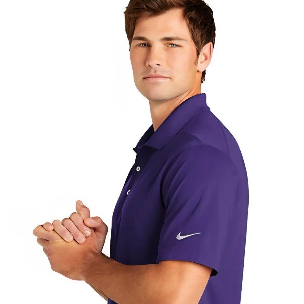 NikeGolf dark purple Drifit polo active wear Classic Comfort Preppy shirt XL